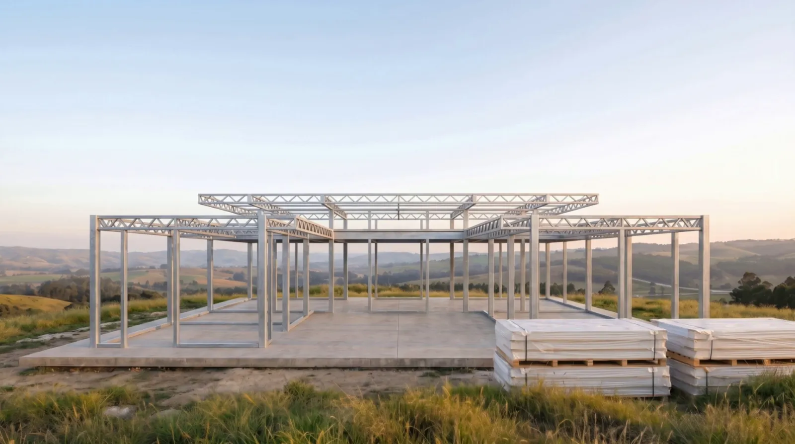 Casa de campo Sip House: de la estructura de acero galvanizado a la casa terminada, armada con paneles SIP LavaRock