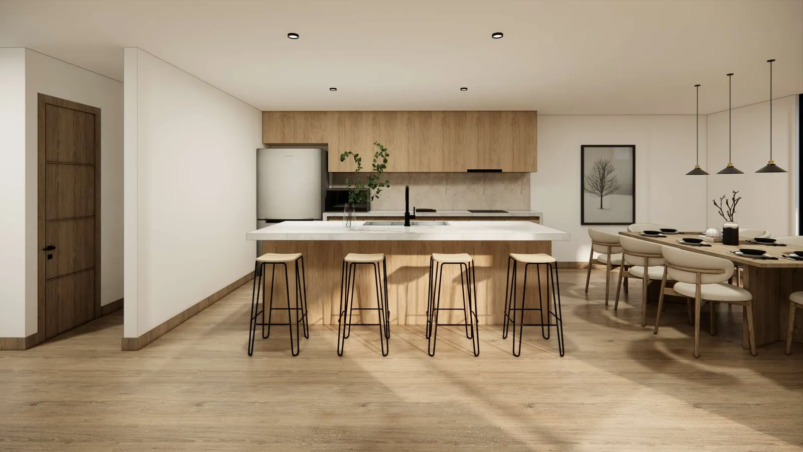 CASA AUCALLAMA — Cocina con isla