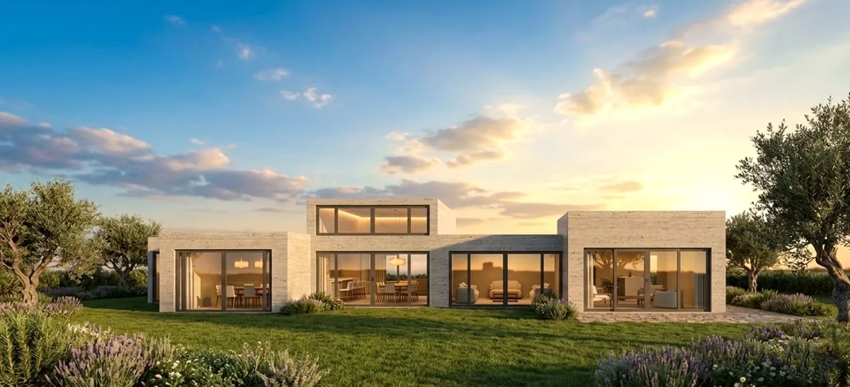 Render del modelo CASA BLANCA de Sip House