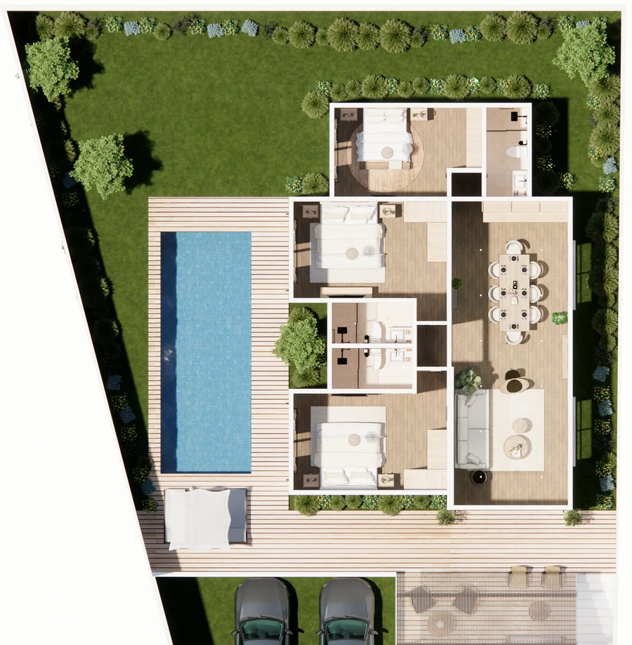 Plano de distribución del planta de CASA LA MOLINA