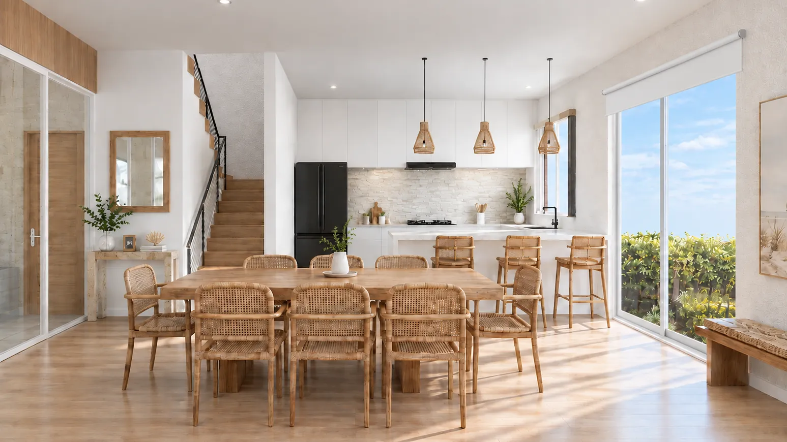CASA LAGUNAS — Comedor y cocina