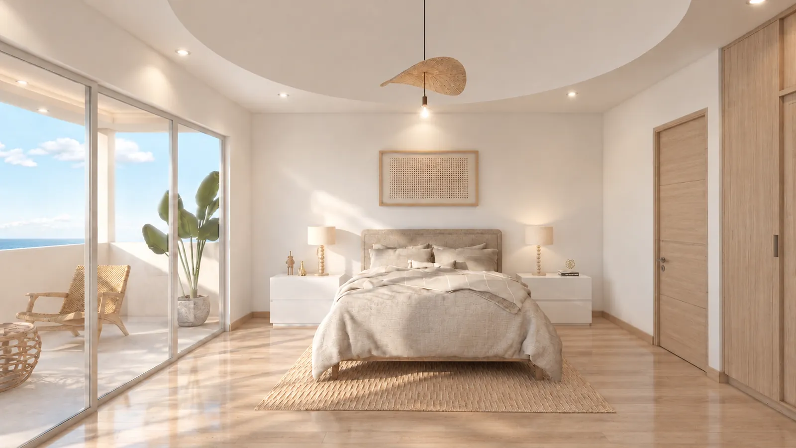CASA LAGUNAS — Dormitorio principal con terraza