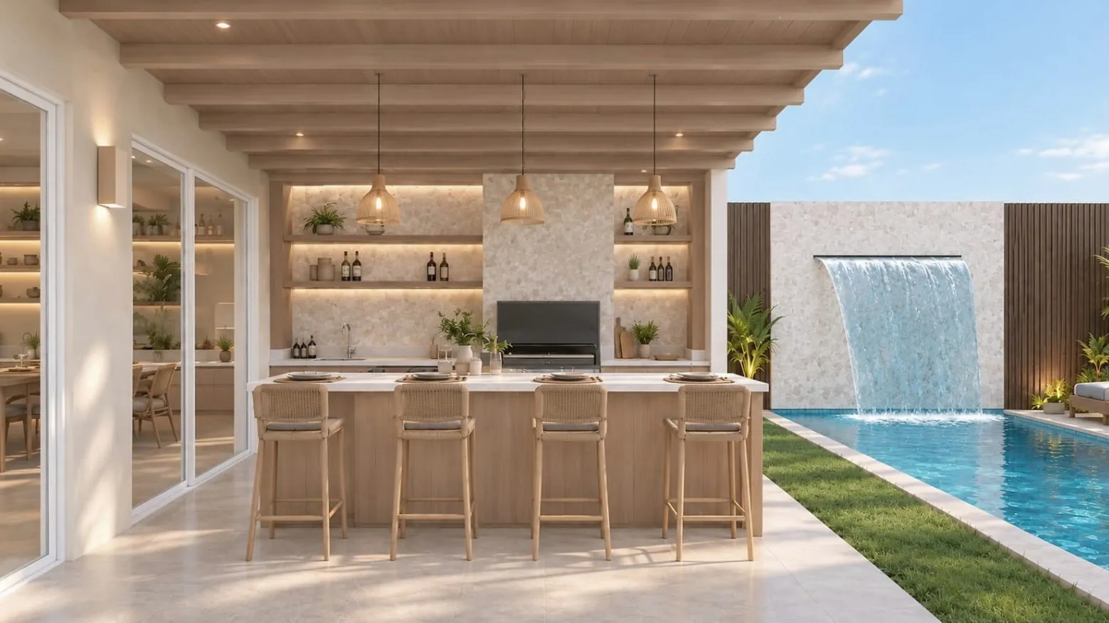 CASA LAGUNAS — Barra de la terraza