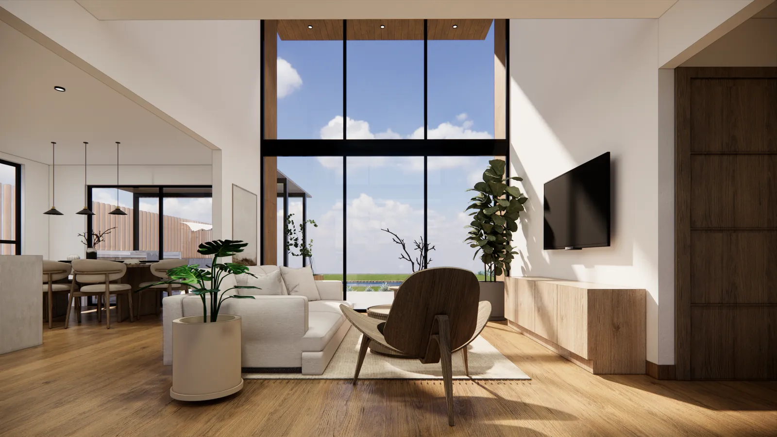 CASA ZORRITOS — Sala de doble altura